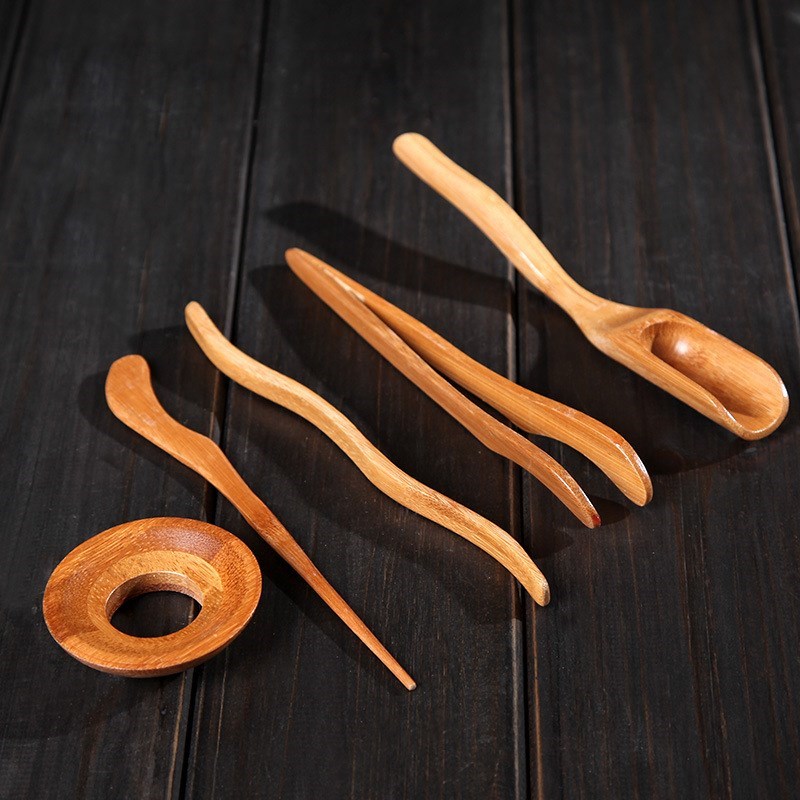 5Pcs/set Tea Ceremony Utensils Set Bamboo Teaspoons tea Need