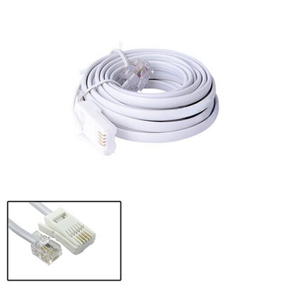 4 Pin 4.5m RJ11 to BT  Straight Cable Lead Modem FAX Telepho