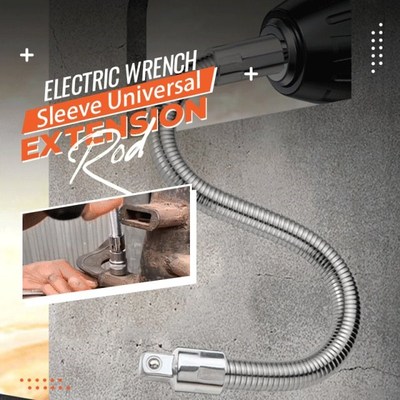 Electric Wrench Sleeve Universal Extension Rod Bendable Flex
