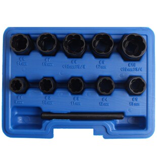 11Pcs Professional Nut Bolt Extractor Socket Set Damaged Rus