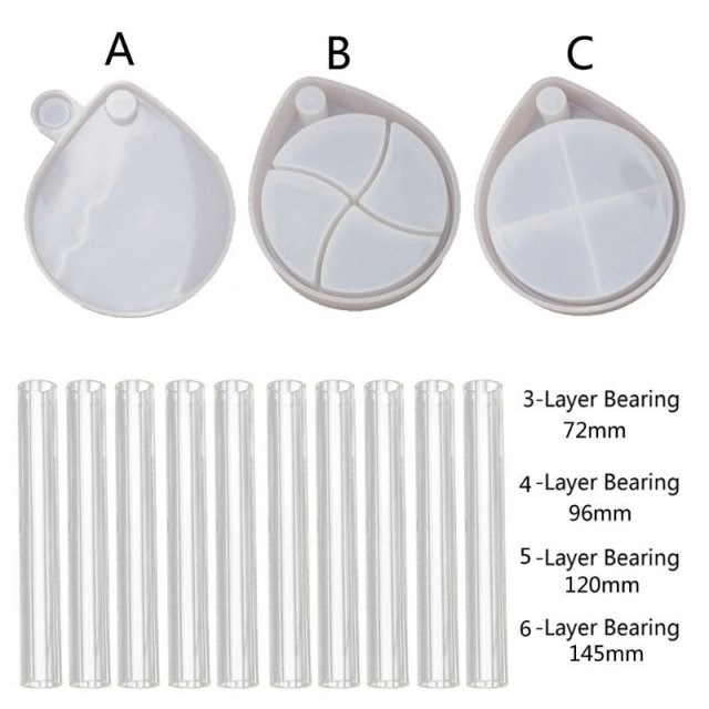 Teardrop Rotating Jewelry Box Resin Mold  3-Tiered Tray Jewe