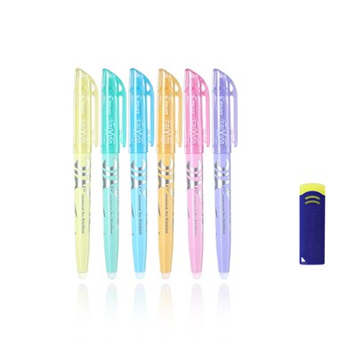 6pcs Pilot SW-FL Frixion Erasable Highlighters Soft Light Pa