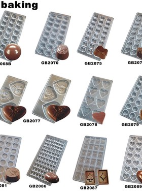 Heart Polycarbonate Chocolate Mold PC Coin Chocolate Mould D