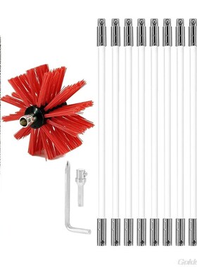 Bendable Cleaning Brush Set for Chimney Fireplace Pipe Stov