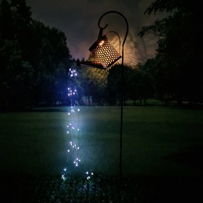Outdoor Solar Standing Watering Can Ornament Lamp Landscape