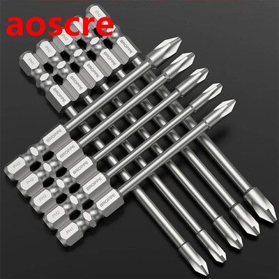 BROPPE 8Pcs 75/100mm Length Impact Phillips Screwdriver Bit