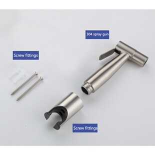 Bathroom Hose Holder Wash Handheld Stainless Steel Shower Bi