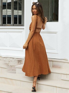 Ardm Sexy Spaghetti Strap Summer Dress 2021 New Slip Black B