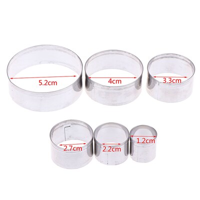 5Pcs/lot Stainless Steel Round Polymer Clay Cutter Molds Pot