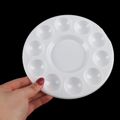 5Pcs/Set 10Grid Watercolor Oil Paint Painting Tray Mixing Pa