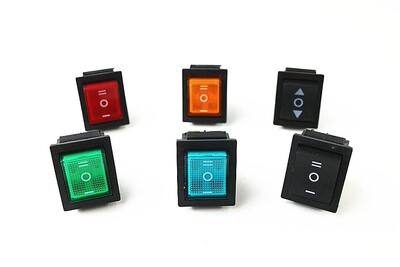 5pcs Rectangular Latching Rocker Switch 3 Position  ON-OFF-O