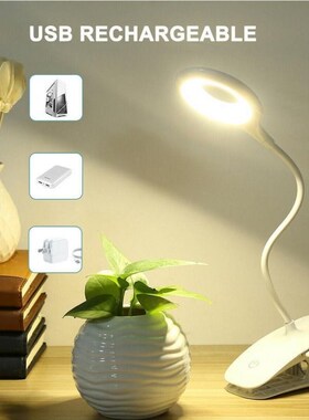20 LED Beads Table Lamp Desk Lamp Ring Clip Study Lamps Magn
