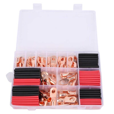 Heat Shrink Tubing AWG Brass Ring Lug Terminal Wire Cable Cr