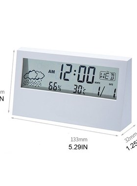 Digital Wall Clock Electronic Alarm/Temperature/Humidity Be