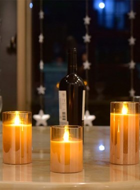 3pack Flameless Led Candles Flickering Timer Remote Fake Wic