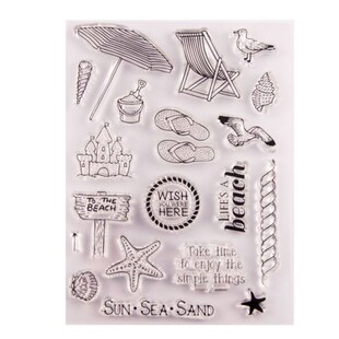 Beach Silicone Clear Stamp Seal DIY Scrapbook Embossing Albu