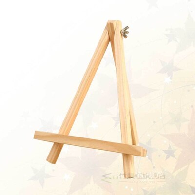 2Pcs Mini Easels Wood Calendar Display Rack Triangle Easels
