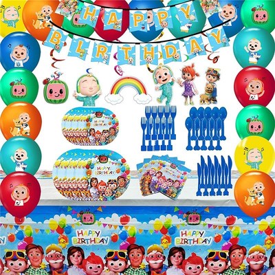 For 10 People Baby Faves Boys Cocomelon Birthday Party Supp