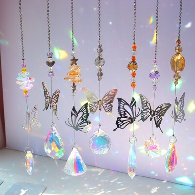 Crystal Sun Catchers Prisms Rainbow Chaser for Window Curtai