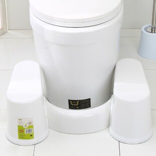 Plastic Non-slip Bathroom Toilet Aid Squatty Step Foot Stool