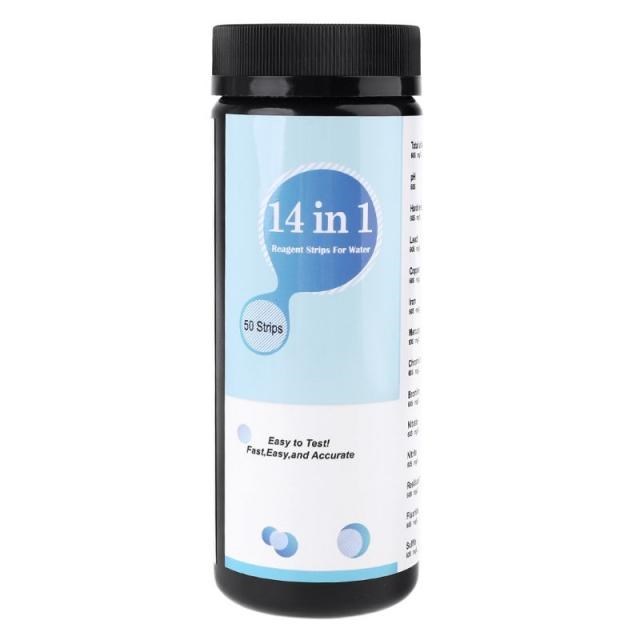 50 Strips 14 in 1 Test Strips Swimming Pool Spa Reagent Stri