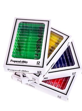 12 Pcs Prepared Microscope Slides Set Specimen For Student B