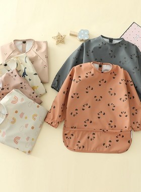 Baby Kids Toddler Long Sleeve Scarf Waterproof Art Smock Fee