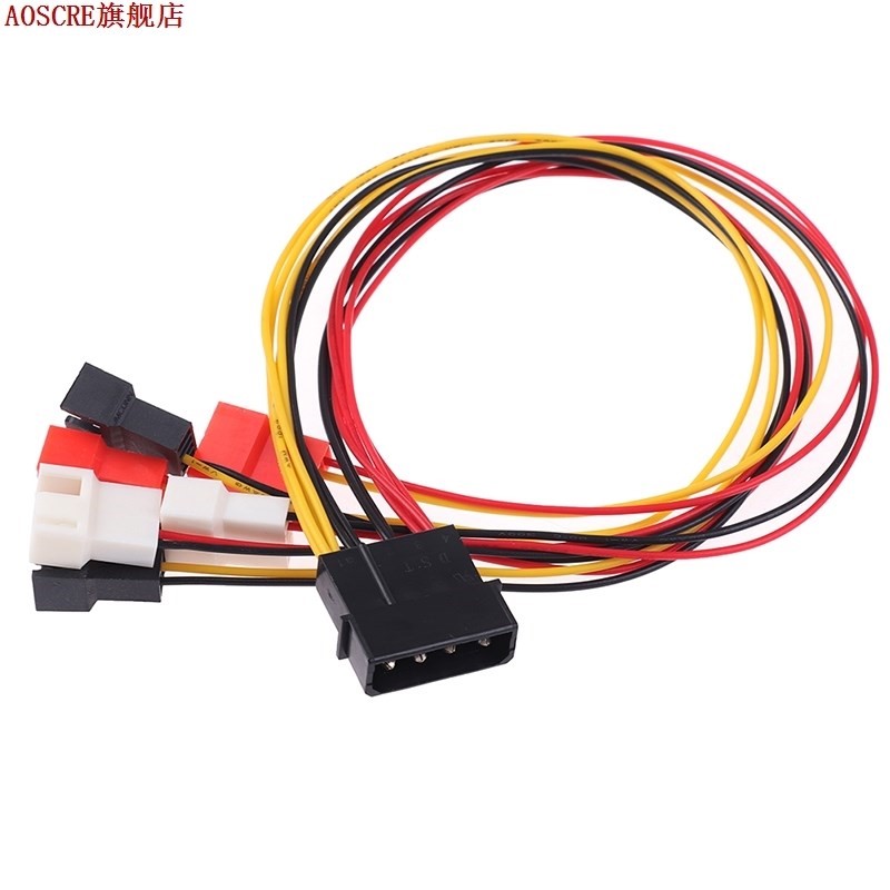 4Pin Molex to 3Pin Fan Power Cable Adapter Connector 12V 7V
