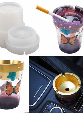 Double Layer Resin Ashtray Holder Molds Bottle Shape Crystal