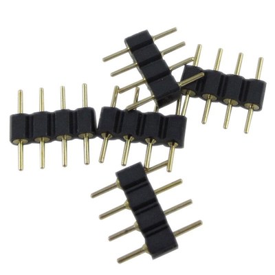 10pcs LED 4pin RGB connector 4 pins needle male type double