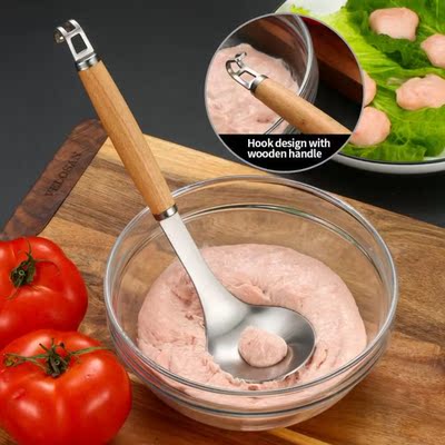 2 Pieces Meatball Maker Spoon Home Restaurant Kitchen Stainl