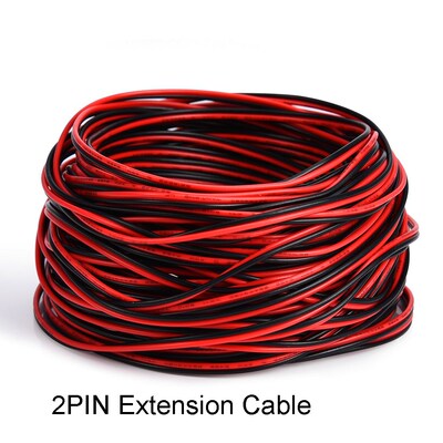 Led Strip 2Pin Extension Wire  Electric Cable Red Black Colo