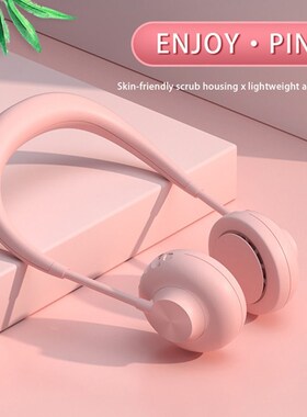 Hands Free Neckband Fan Portable Neck Hanging 2 Fans Usb Rec