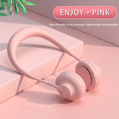 Hands Free Neckband Fan Portable Neck Hanging 2 Fans Usb Rec