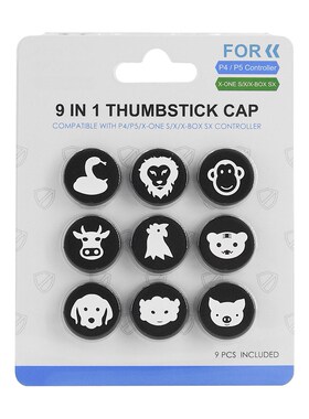 9pcs Thumb Stick Grip Cap Soft Silicone Thumbstick Joystick