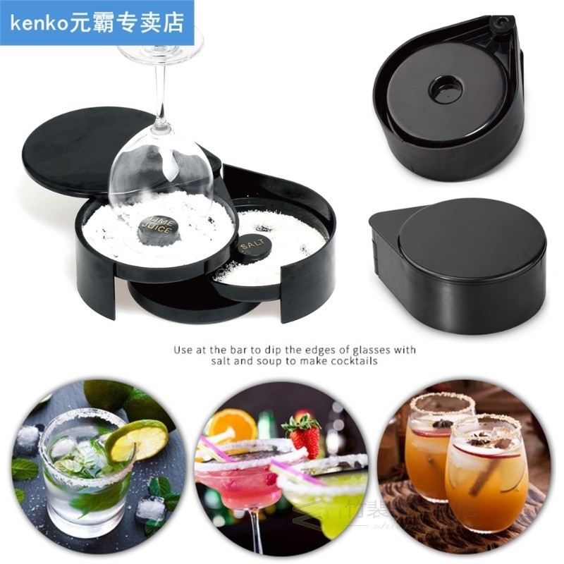 3 Tier Home Bar Glass Rimmer ABS Sugar Cocktail Durable Bart