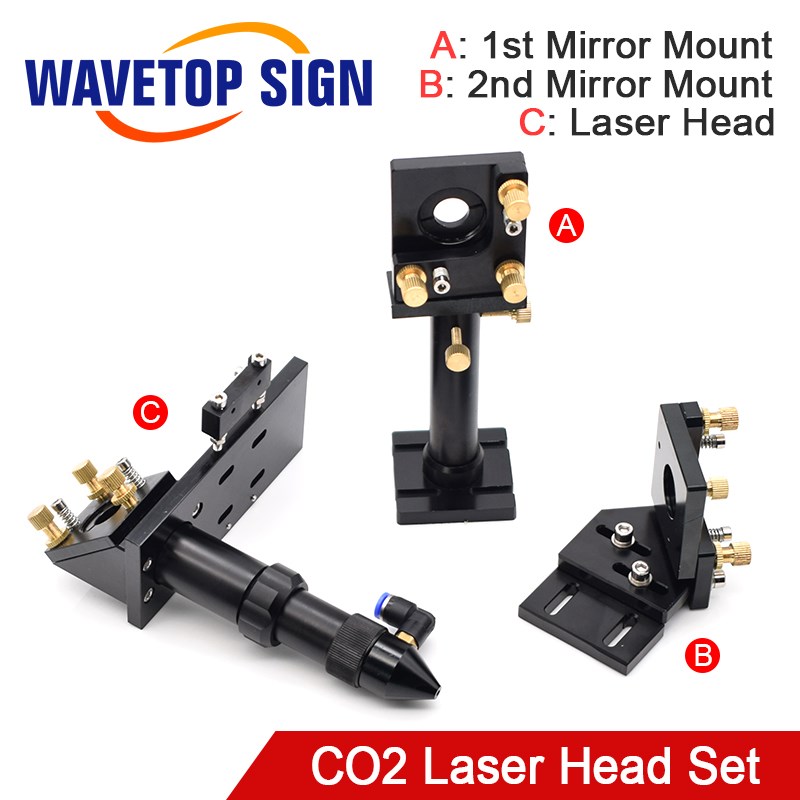 CO2 Laser Head Set / Reflect Mirror  Focus Lens Integrative