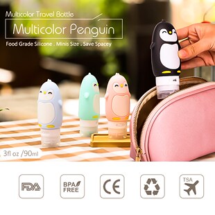 Travel Silicone Bottle Shampoo Shower Gel Lotion Sub-bottlin