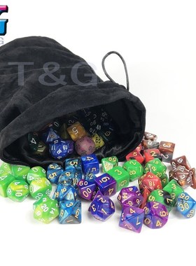 Dice Bag Double LayerJewelry Packing  Velvet Drawstring  Pou