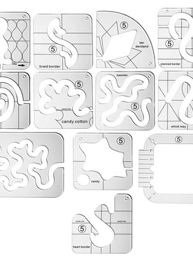 Free-motion Quiltin Mouse Quilting Template Set 5 With Quilt