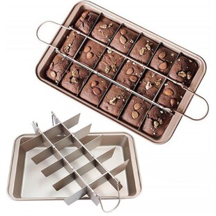 18 Holes Brownie Pan Nonstick Baking Tray Square Cake Mold D