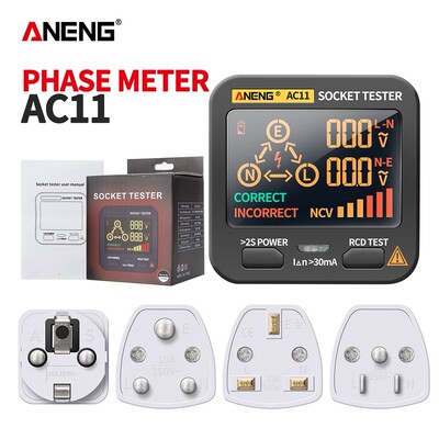 ANENG AC11 Digital display socket tester plug polarity phas
