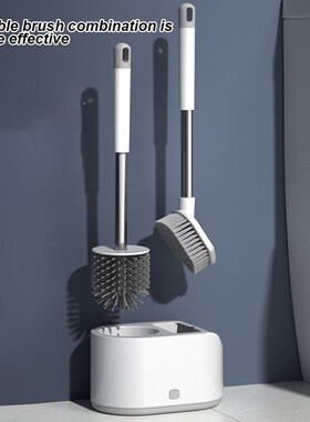 Toilet Brush Long Handle Bathroom Brush Drain Kitchen Wall-M