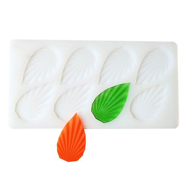 Hot DIY 3D Ruffled Leaf Shape Silicone Mold Cake Decorating
