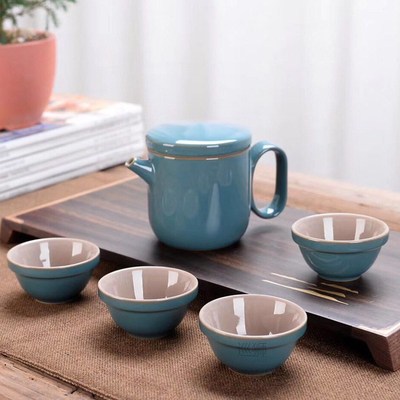 Ceramic Teapot Kettle Gaiwan Chinese Travel Ceramic Tea Cup