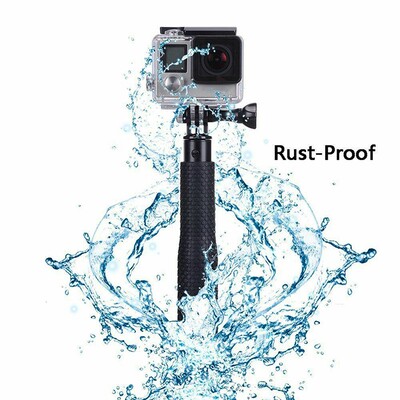 Extendable Selfie Stick Black Aluminum Alloy Session Handhel