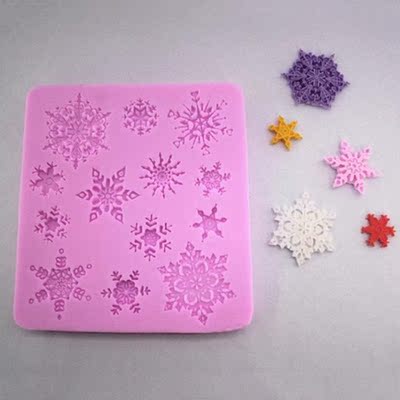 1x Snowflake Shape Cake Mold Silicone Fondant Mold Decor Fon