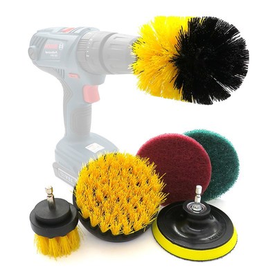 6pcs Electric Drill Brush Set Power Scrubber Scouring Pad Cl