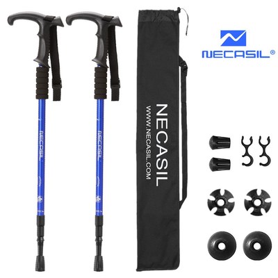 2Pcs/lot Nordic Walking Stick Telescopic baton crutches Trek