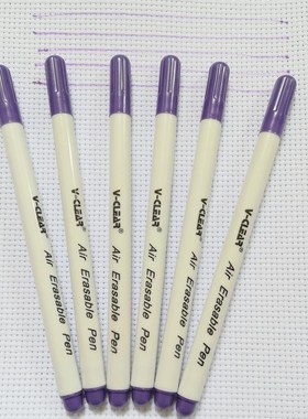 6 Pcs Purple Air Erasable Pen Fabric Paint Marker Chaco Ace